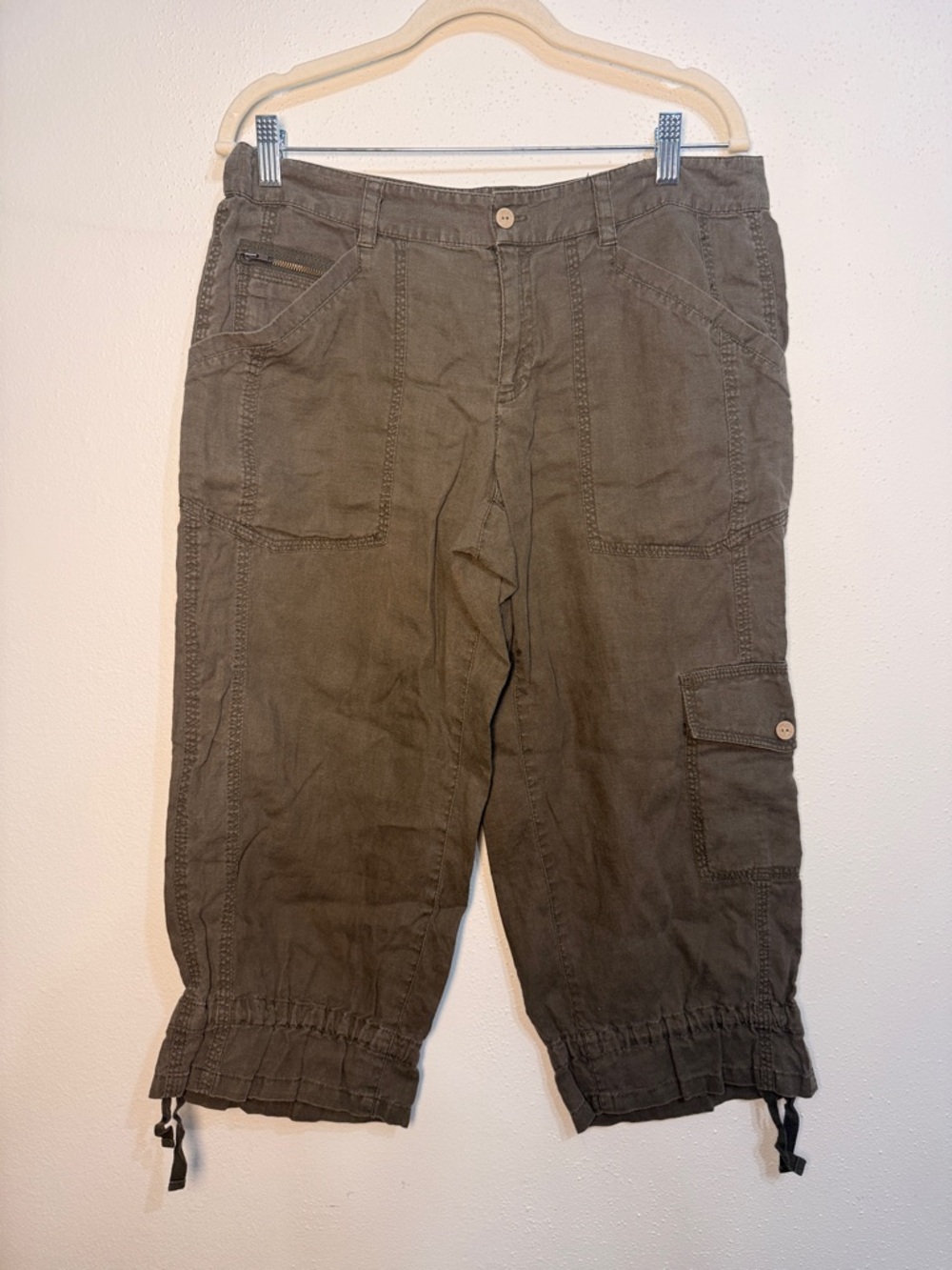 LONDONJEAN Olive Utility Capri